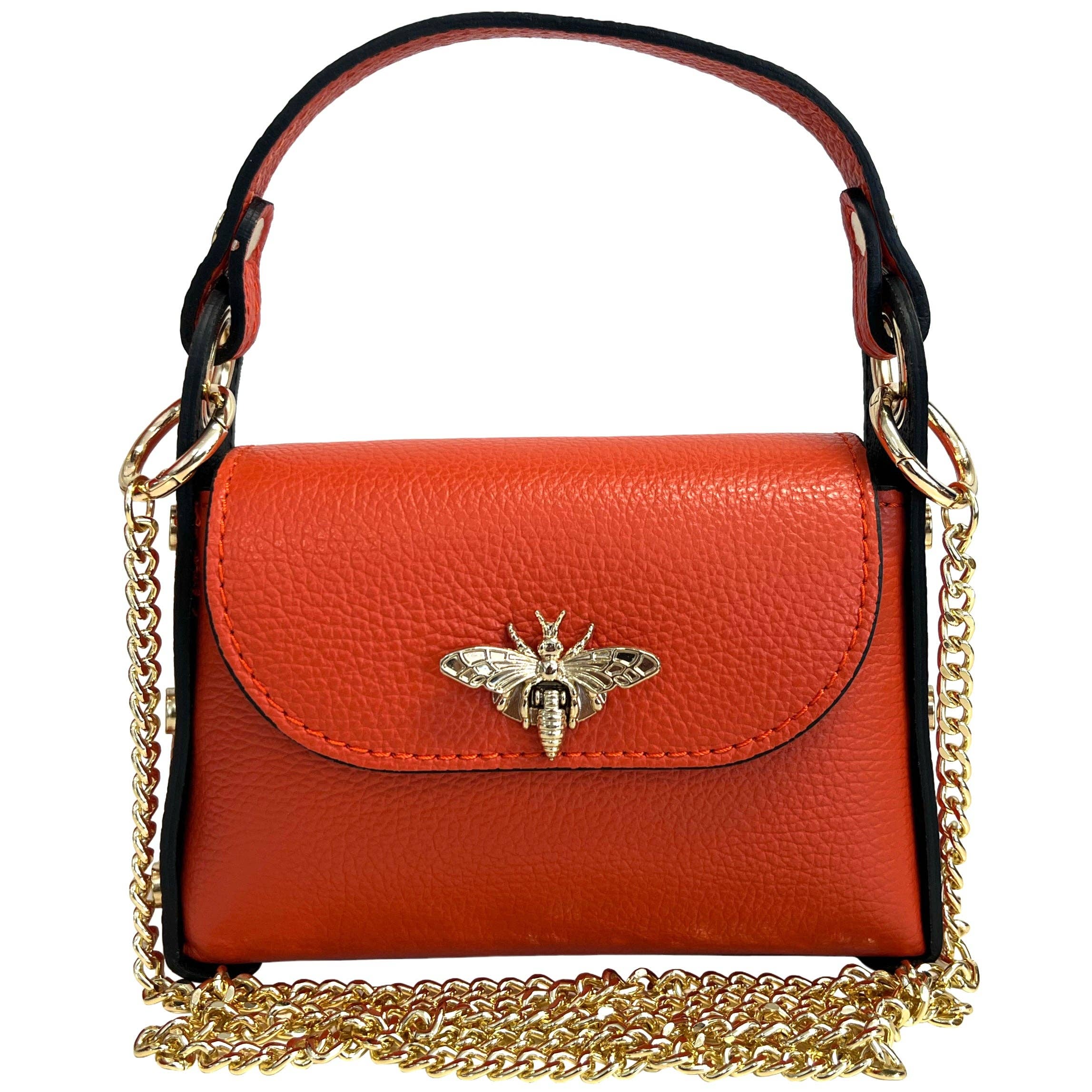 Mini leather bag with fly closure accessory - styled view - BLVD Boutik