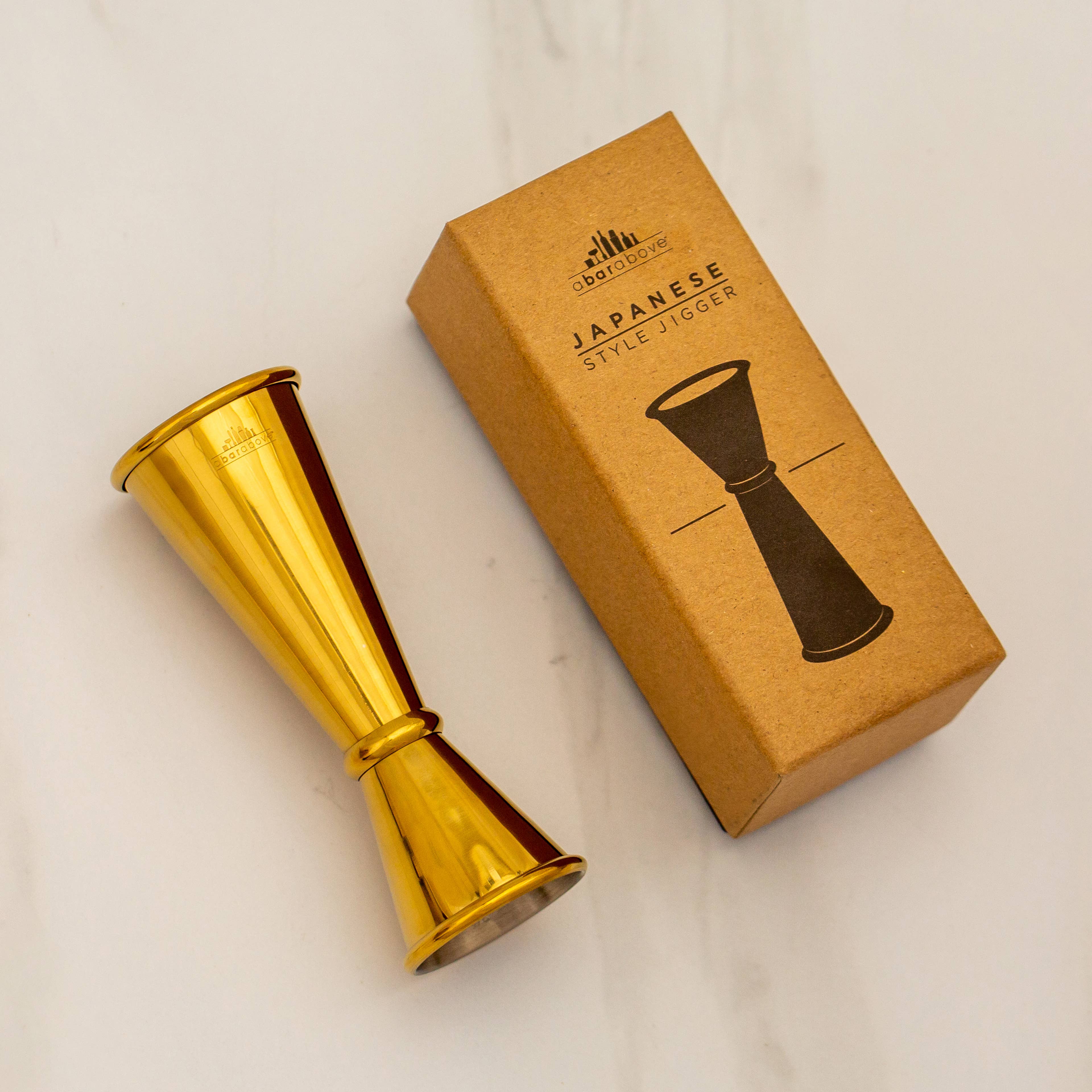 Japanese Jigger, Gold 2 Ounce Cocktail Jigger - The BLVD