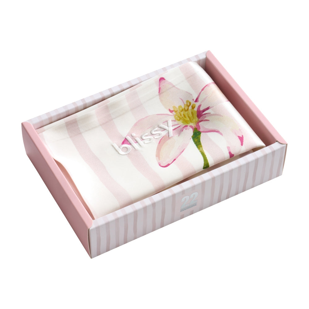 Floral-themed product in a pink box with 'blissy' branding.