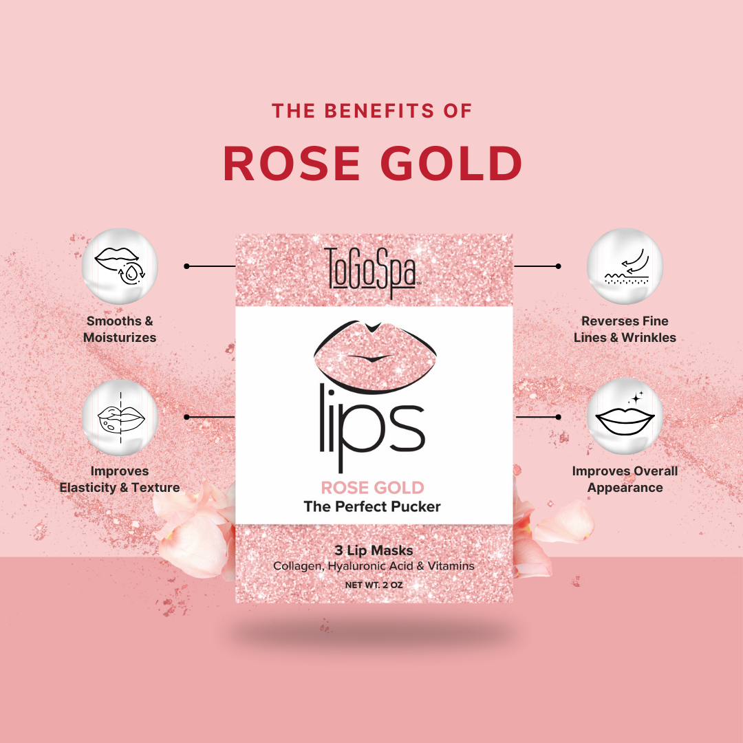 LIPS: Rose Gold Lips/- 3 pack
