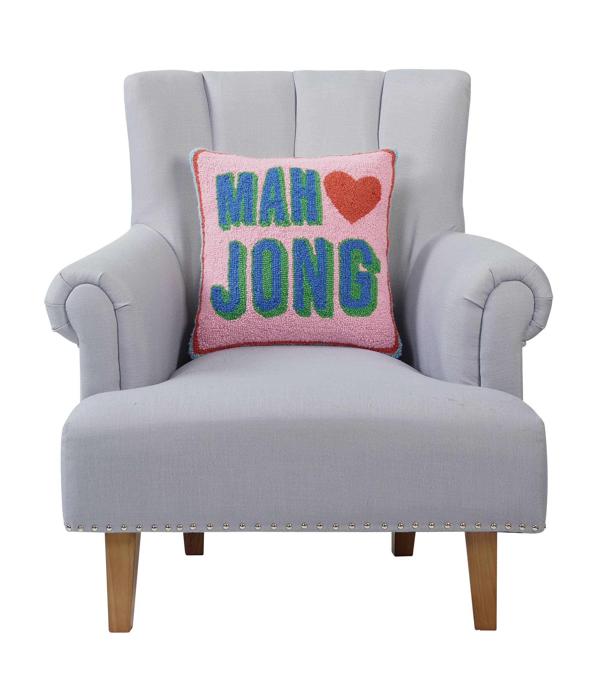 Mah Jong hook pillow Ampersand product photo - styled view - BLVD Boutik