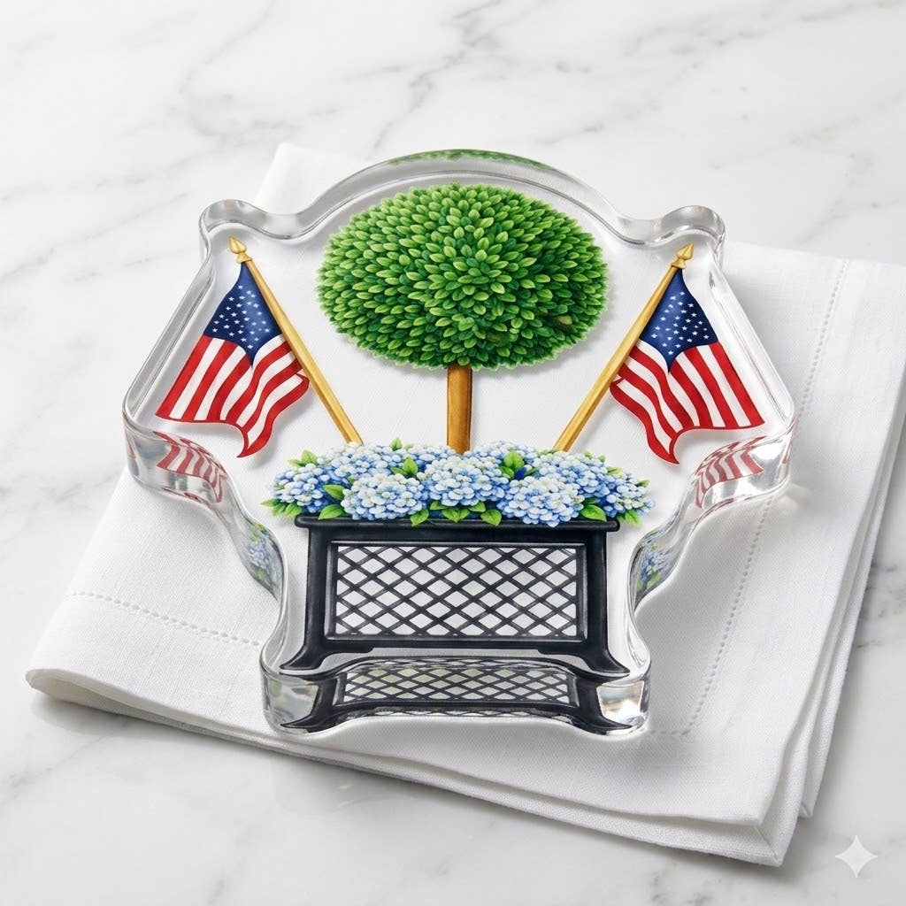 Acrylic Napkin Weight, Americana