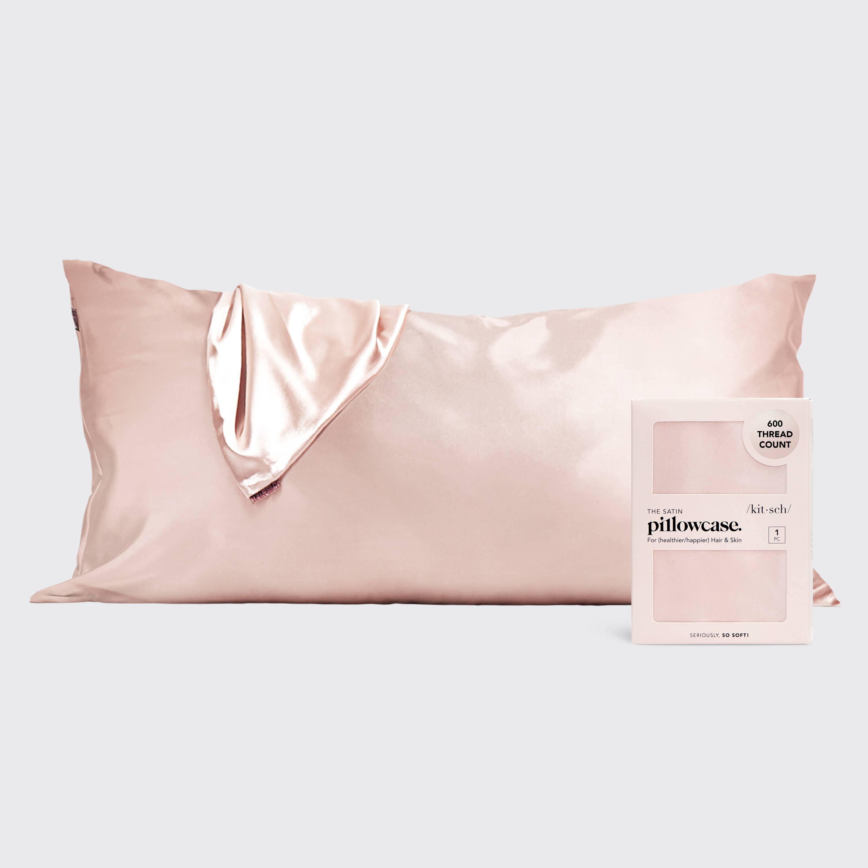Satin King Pillowcase - Blush - The BLVD
