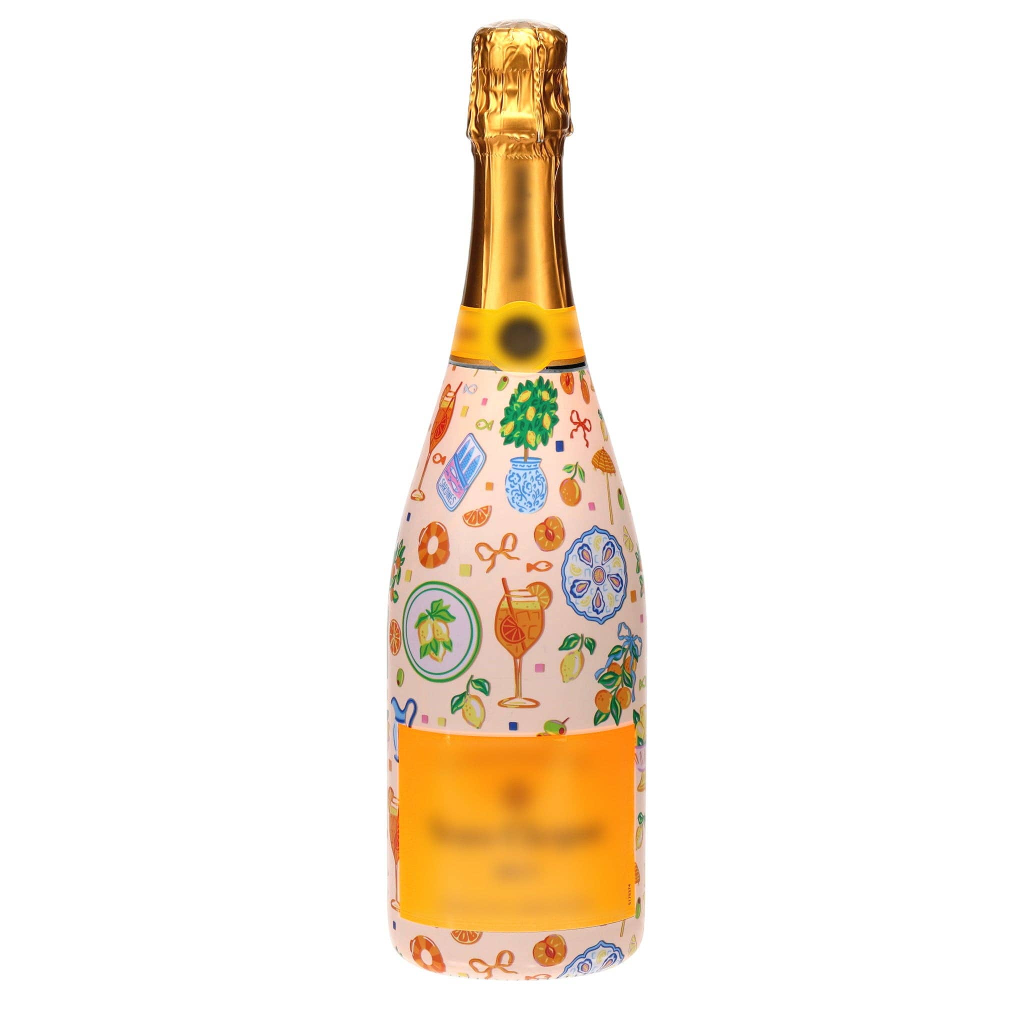 Beau Bottles Citrus Spritz champagne bottle wrap — styled view — BLVD Boutik