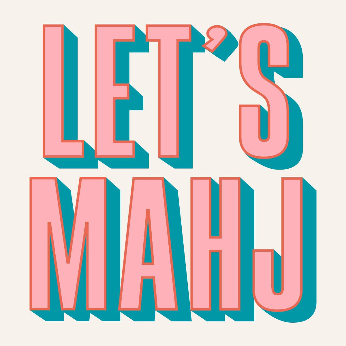 Let's Mahj Cocktail Napkins