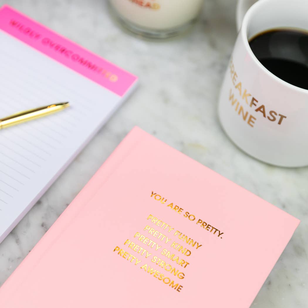 You Are So Pretty hardcover daily journal in sunset pink product photo - full view - BLVD Boutik