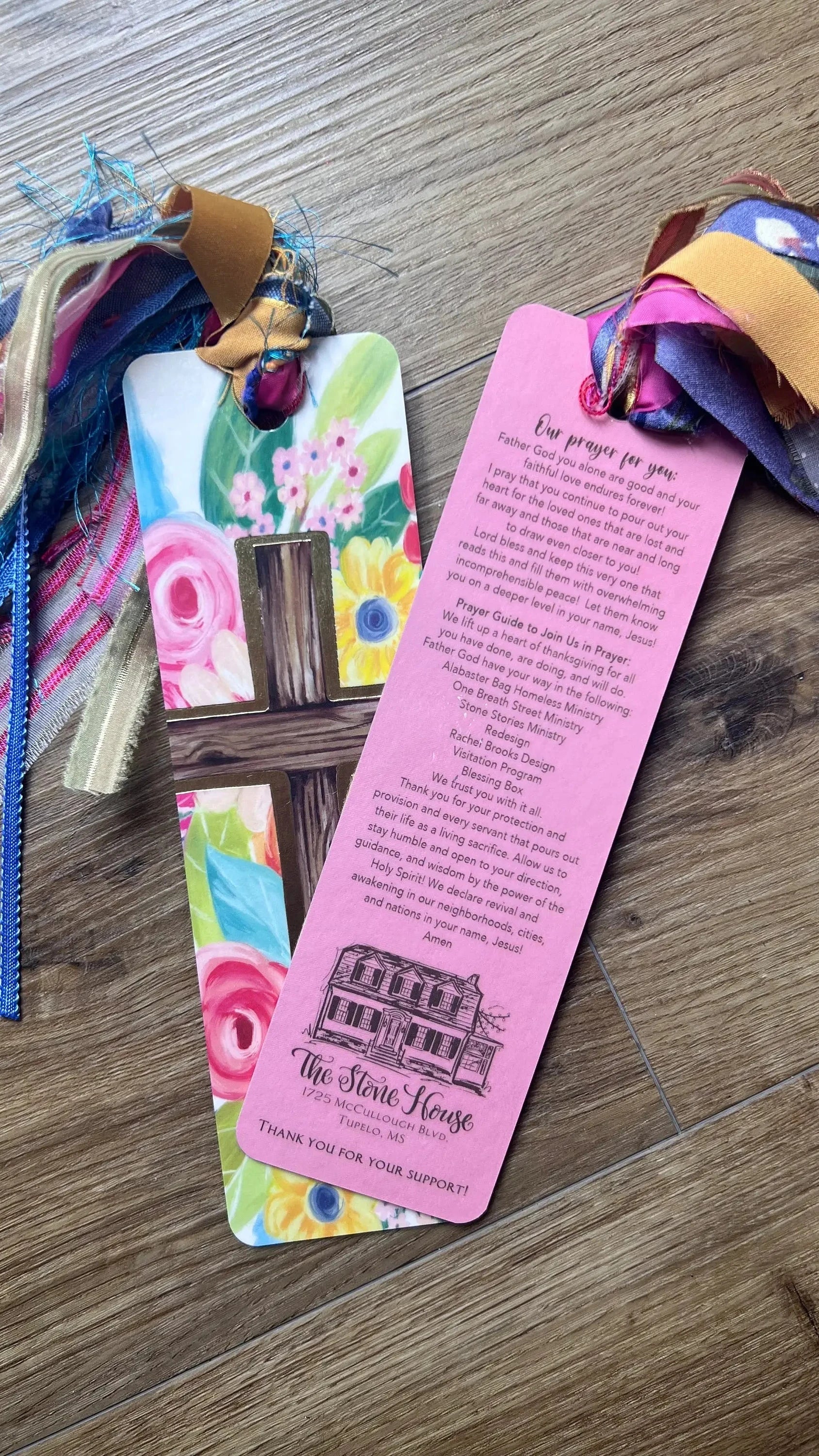 Floral Cross Tassel Bible Bookmark - The BLVD