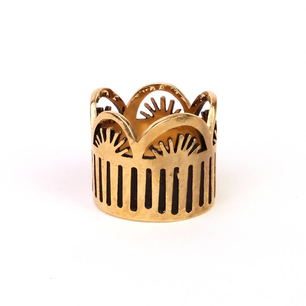 Leah Brass Bandana Slide Ring - The BLVD