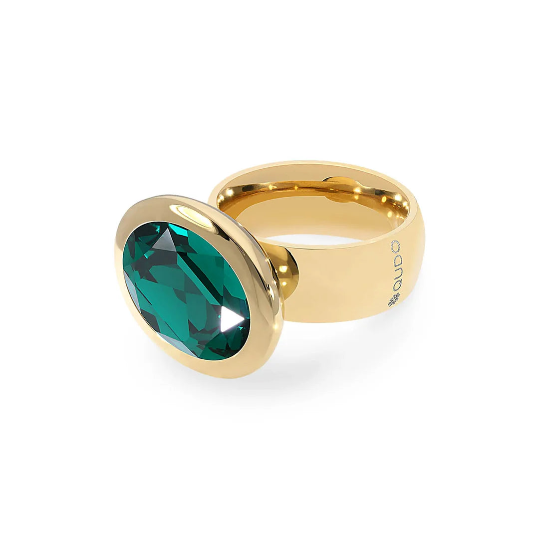 Tivola Big Crystal Ring in Emerald