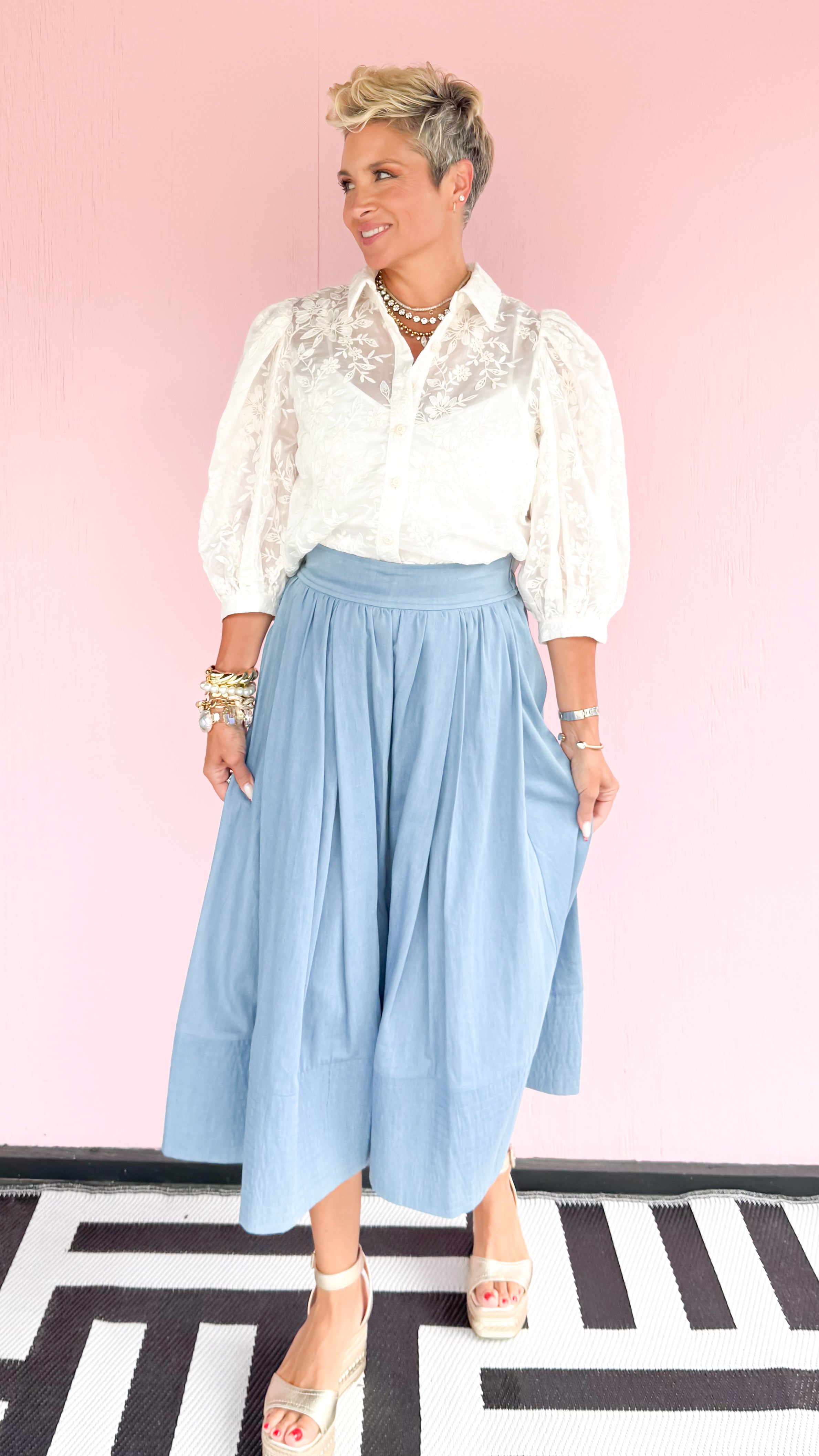 Danni Denim Skirt/Light Denim - The BLVD