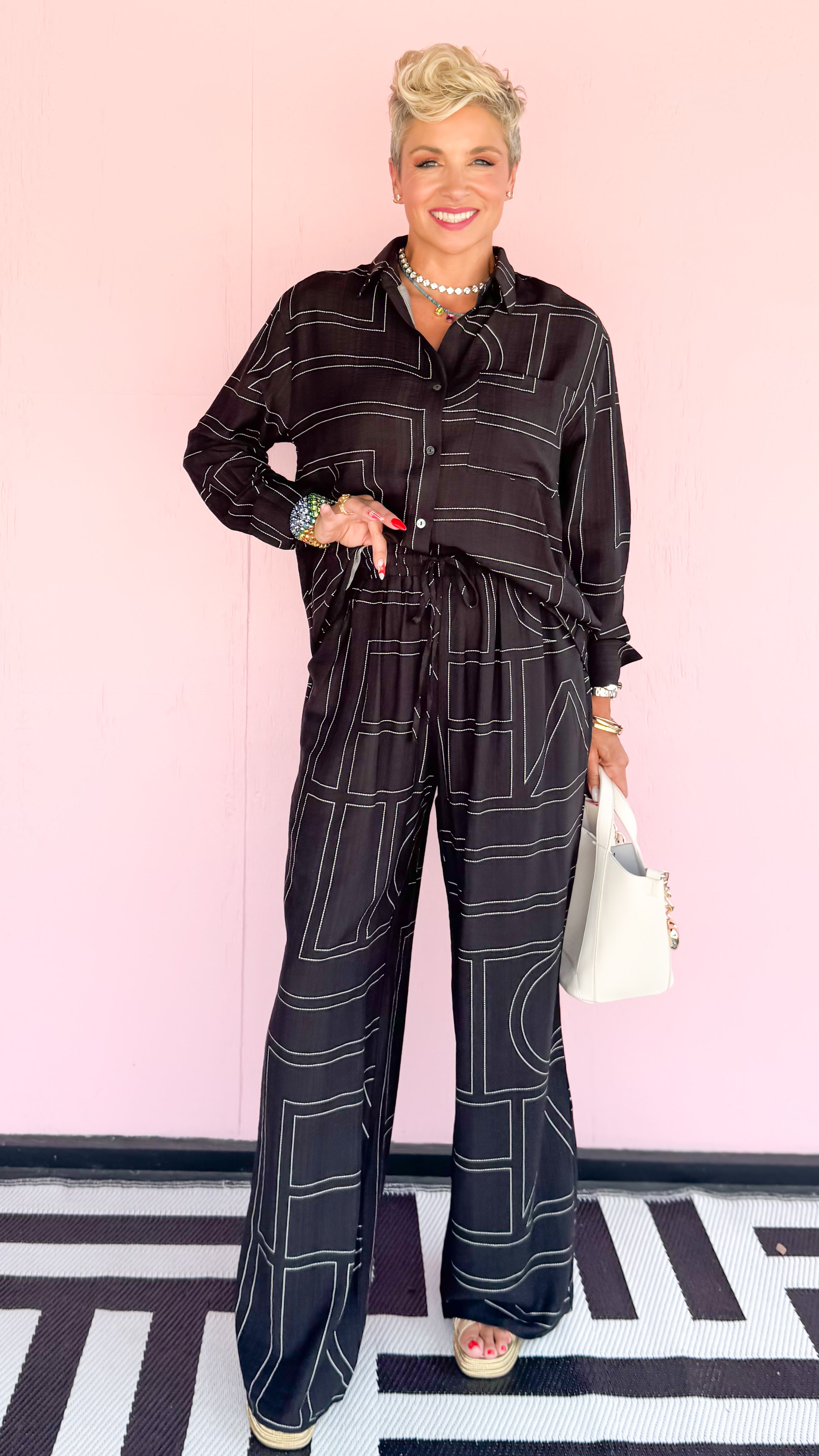 Hazel Black & White Pants - The BLVD