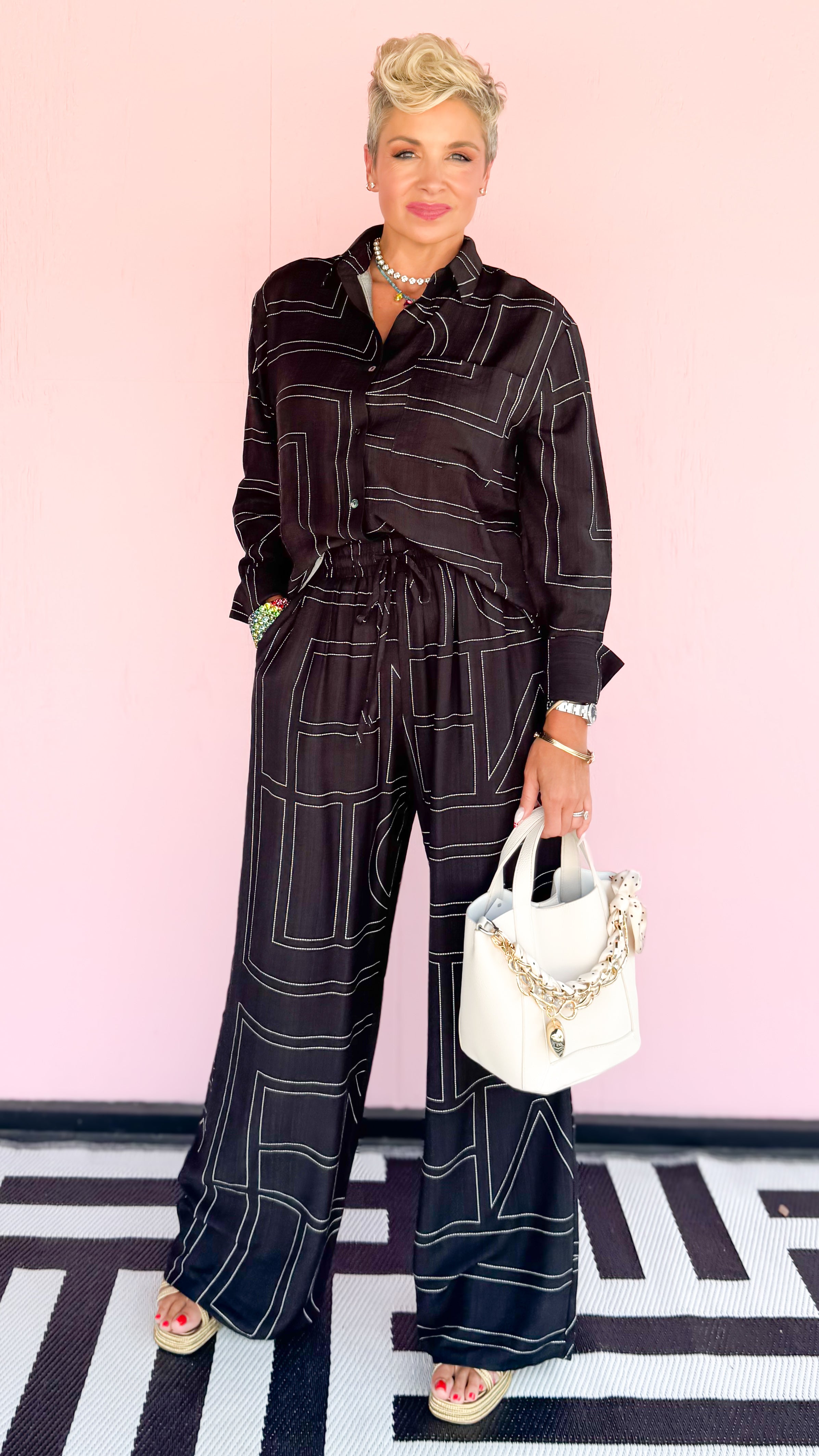 Hazel Black & White Shirt - The BLVD
