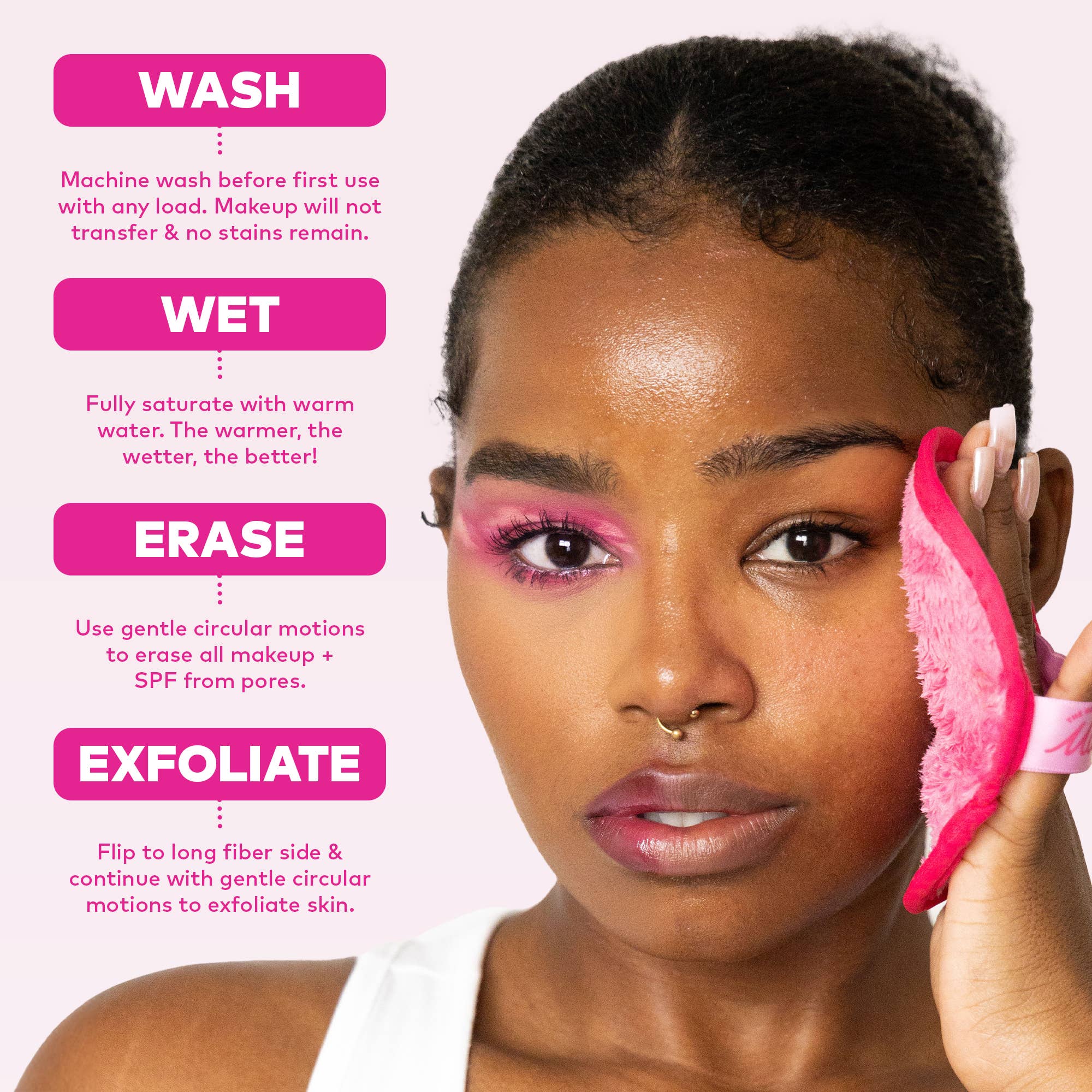 Pink Mini MakeUp Eraser PRO