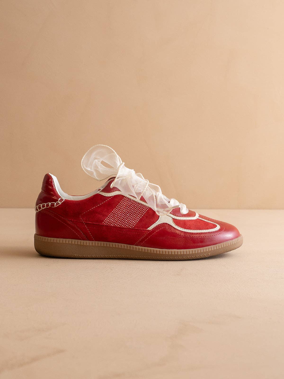 The Dalia Cherry Lace Up Sneaker