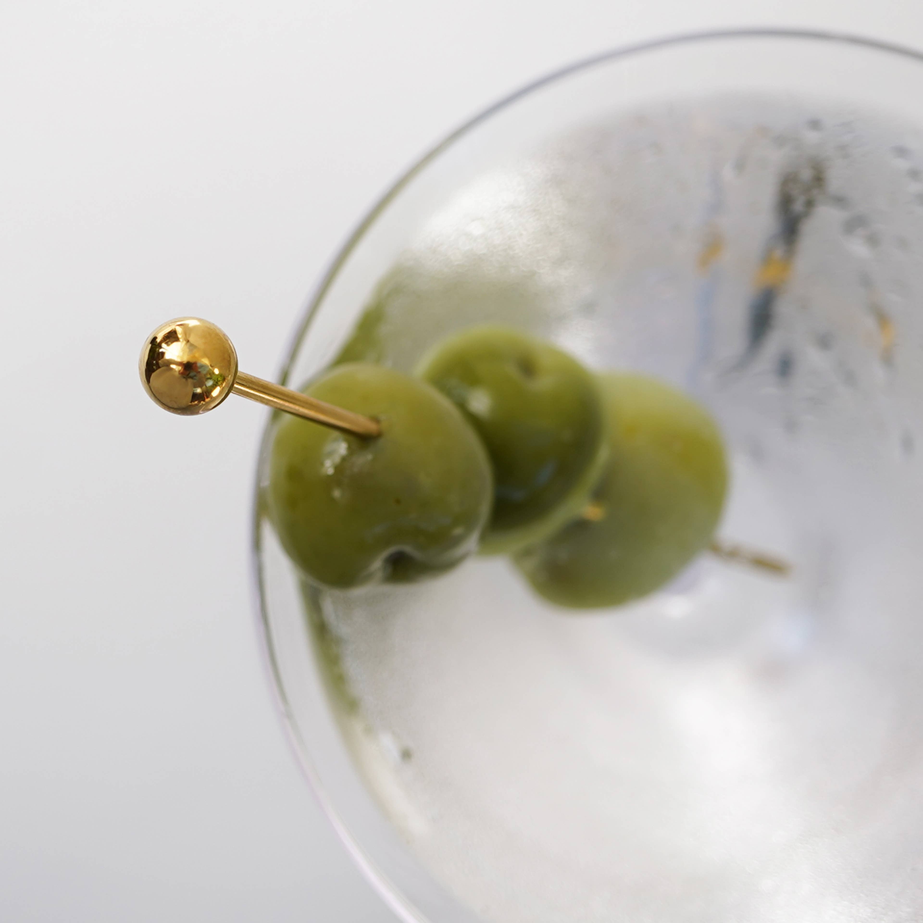 Cocktail Picks for Garnishes, Gold (12 Piece, Short) - The BLVD