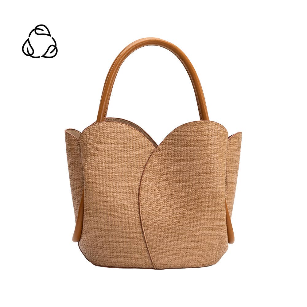 Tulip Raffia Midi Bag