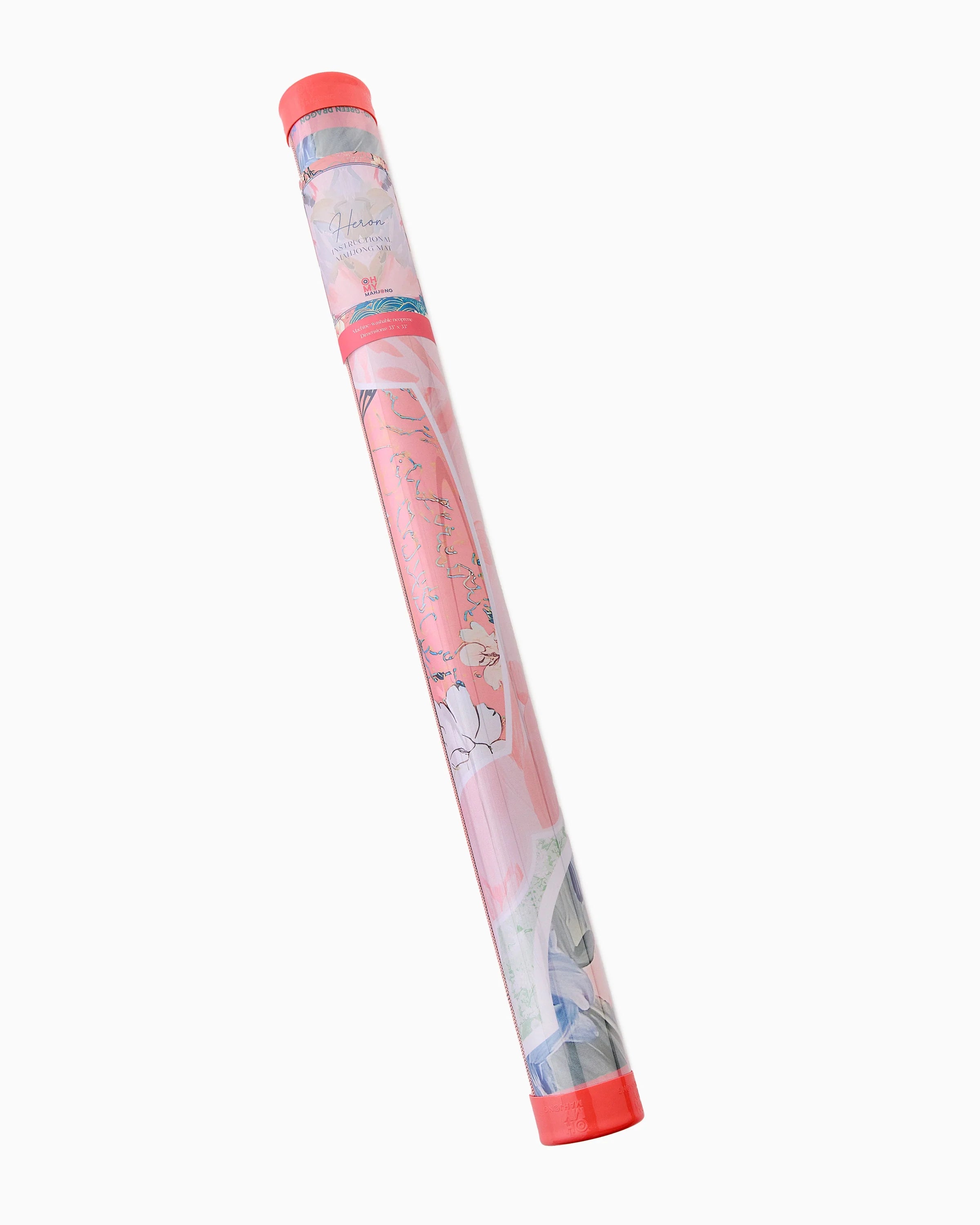 Decorative cylindrical object with cartoon character design on a white background