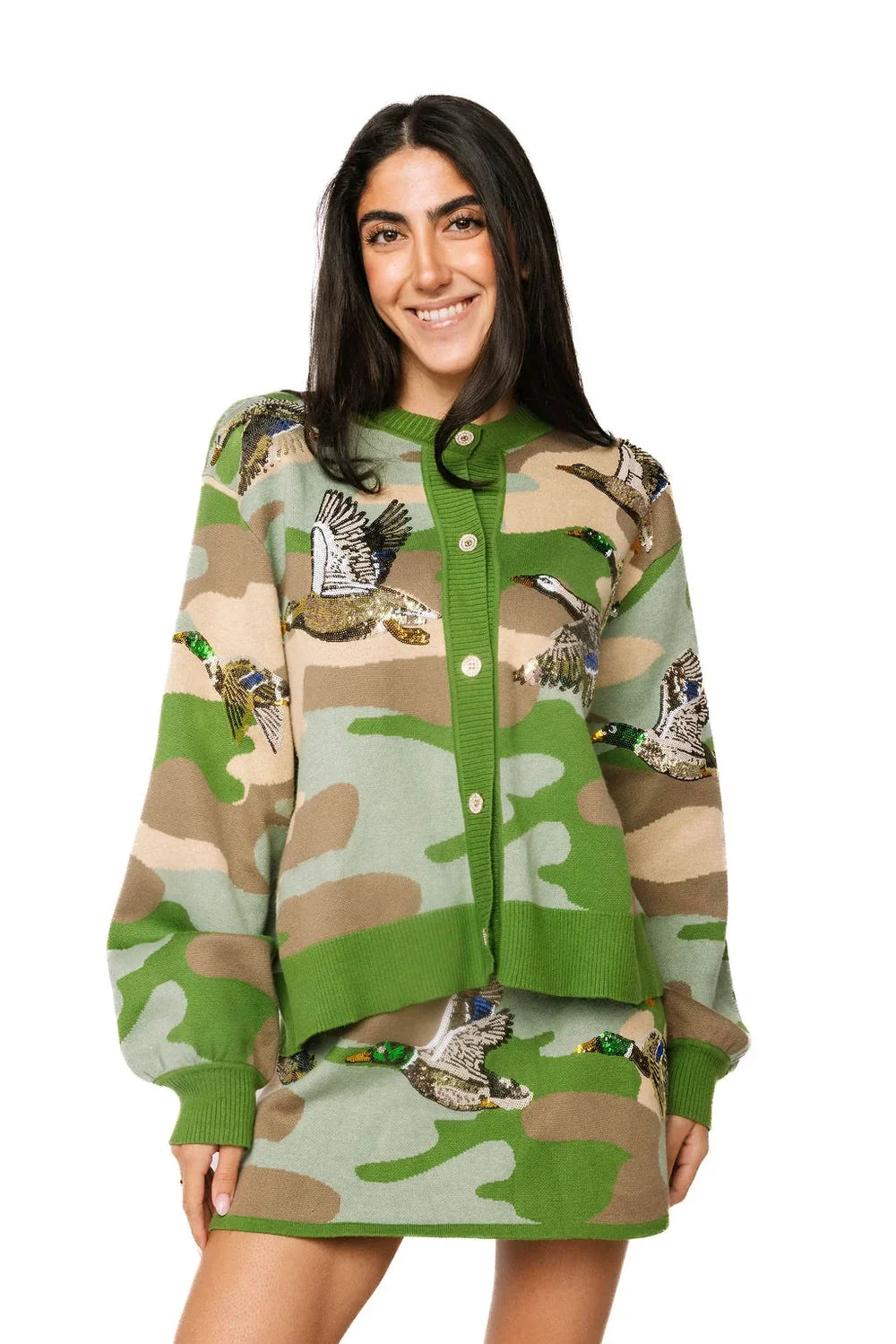 Flying Ducks Cardigan/Camo