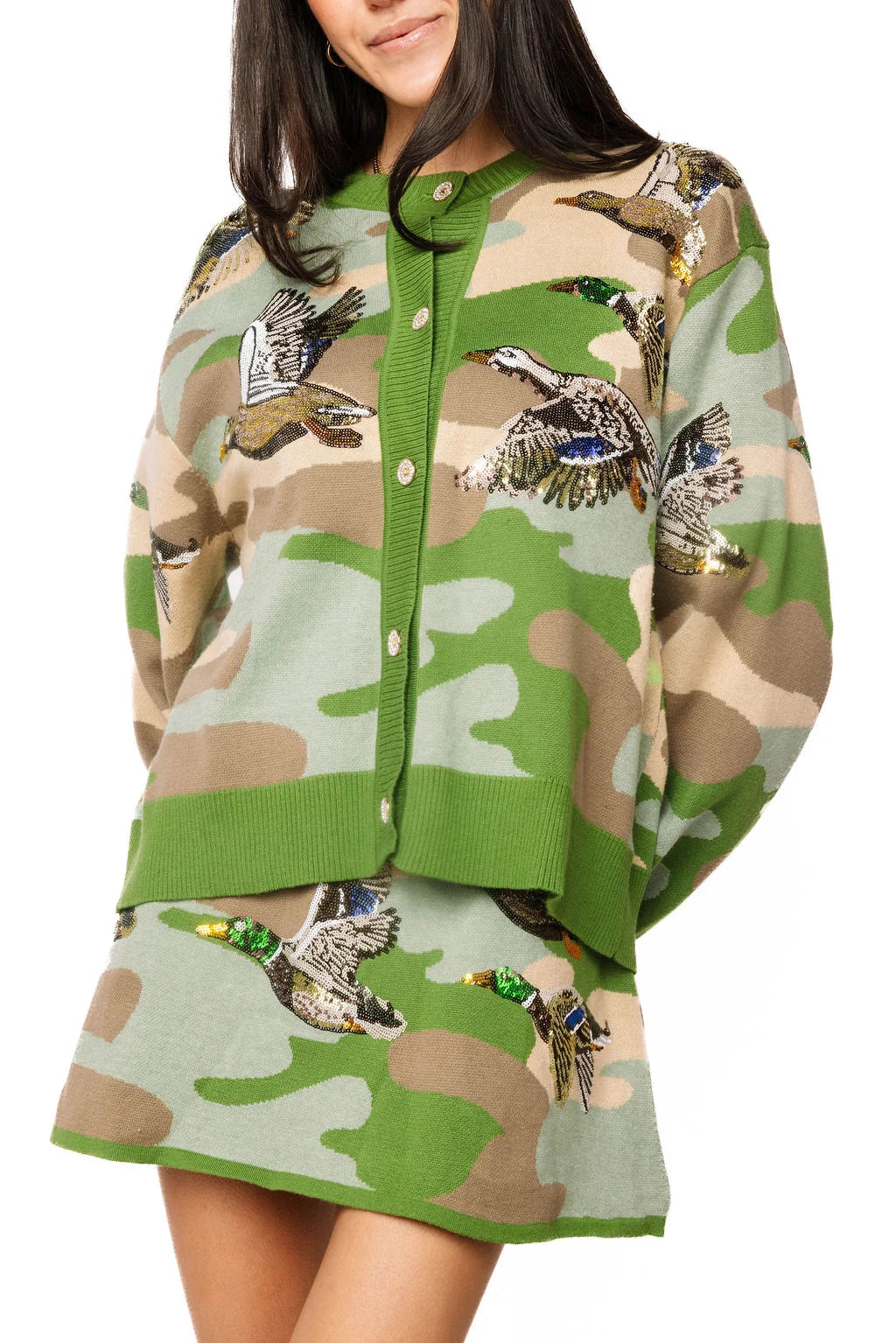 Flying Ducks Cardigan/Camo