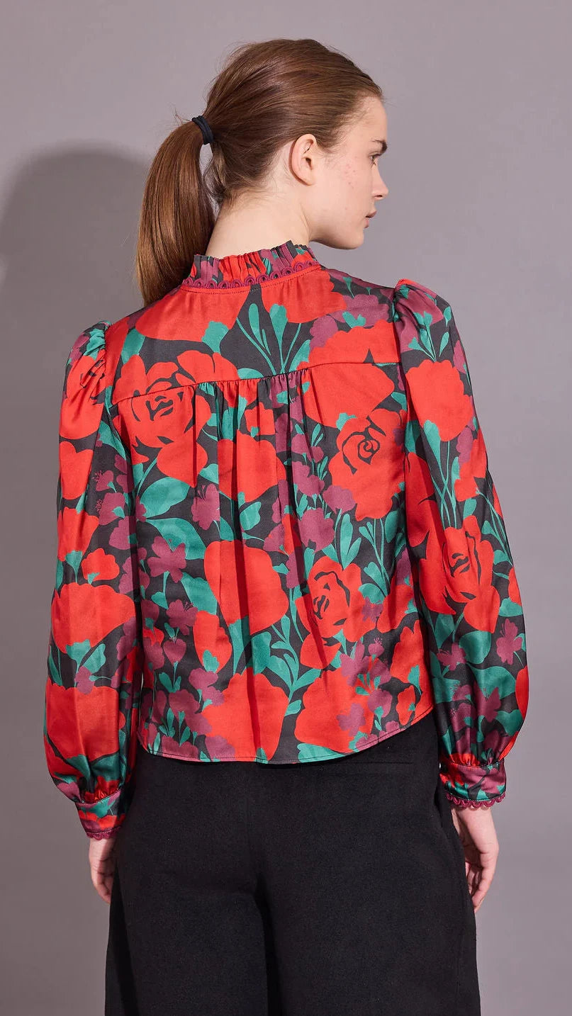 Oliver Floral V-Neck Blouse