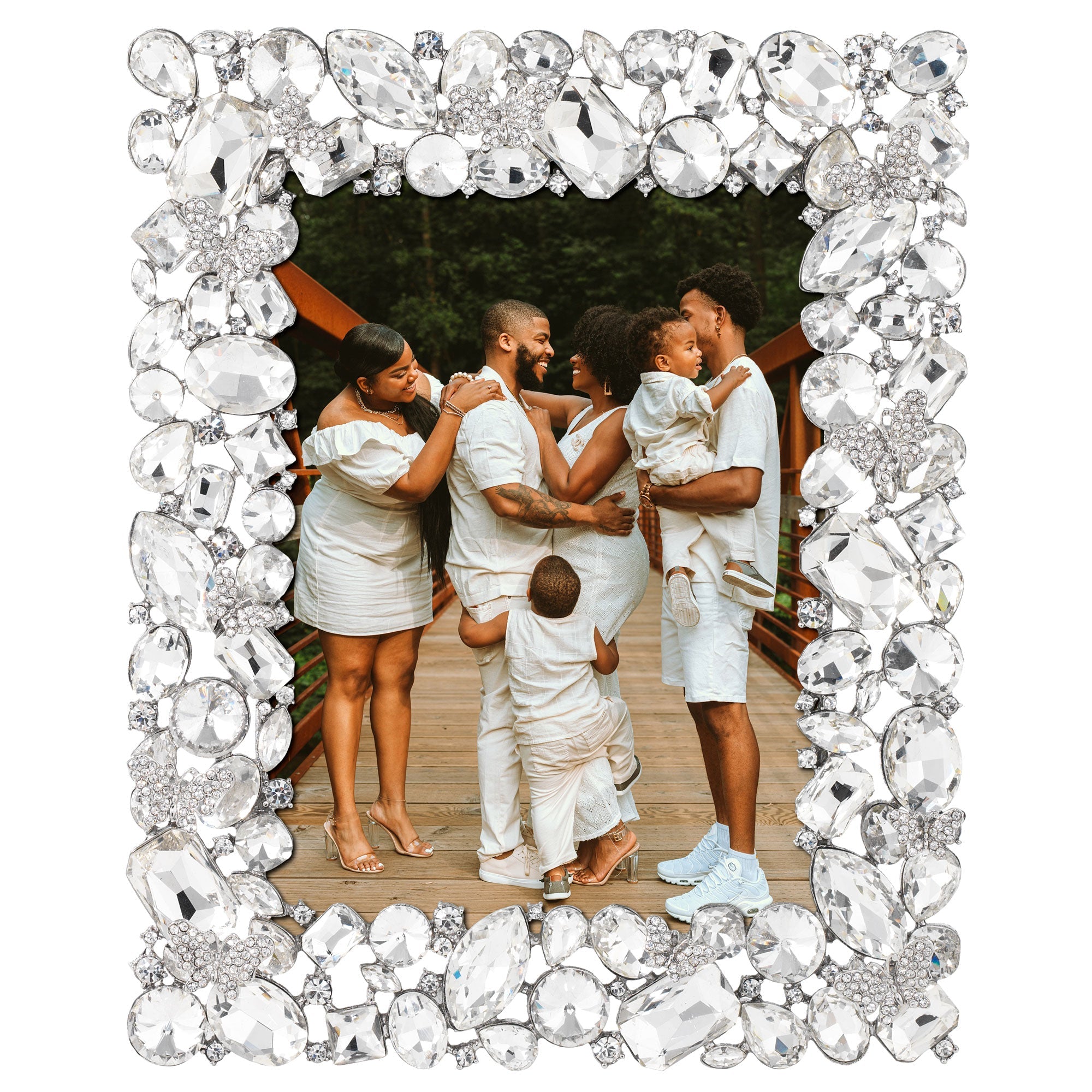 Olivia Riegel Roxy 5 x 7 silver crystal picture frame