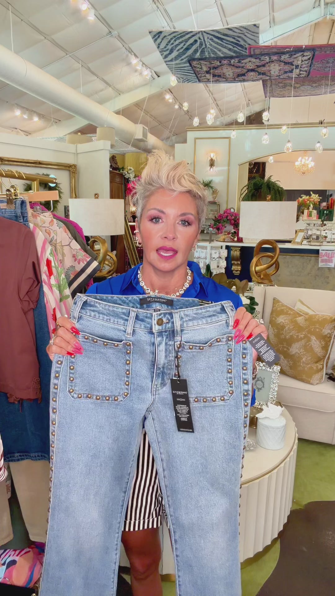 Hannah Studded Flare Jeans | High Rise Denim | Liverpool | The