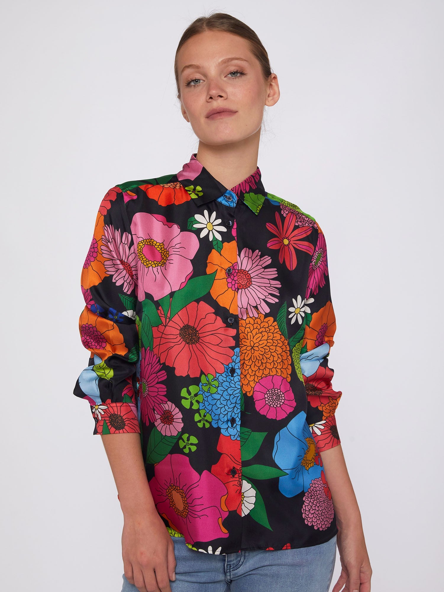 Irina Silk Flower Shirt