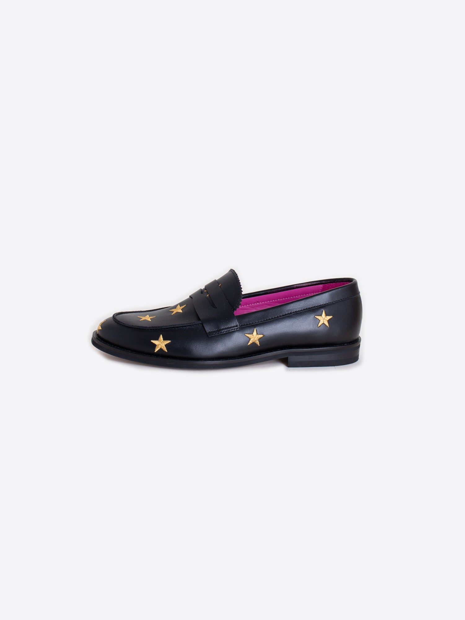 Leather Loafer/Black w/Stars - The BLVD