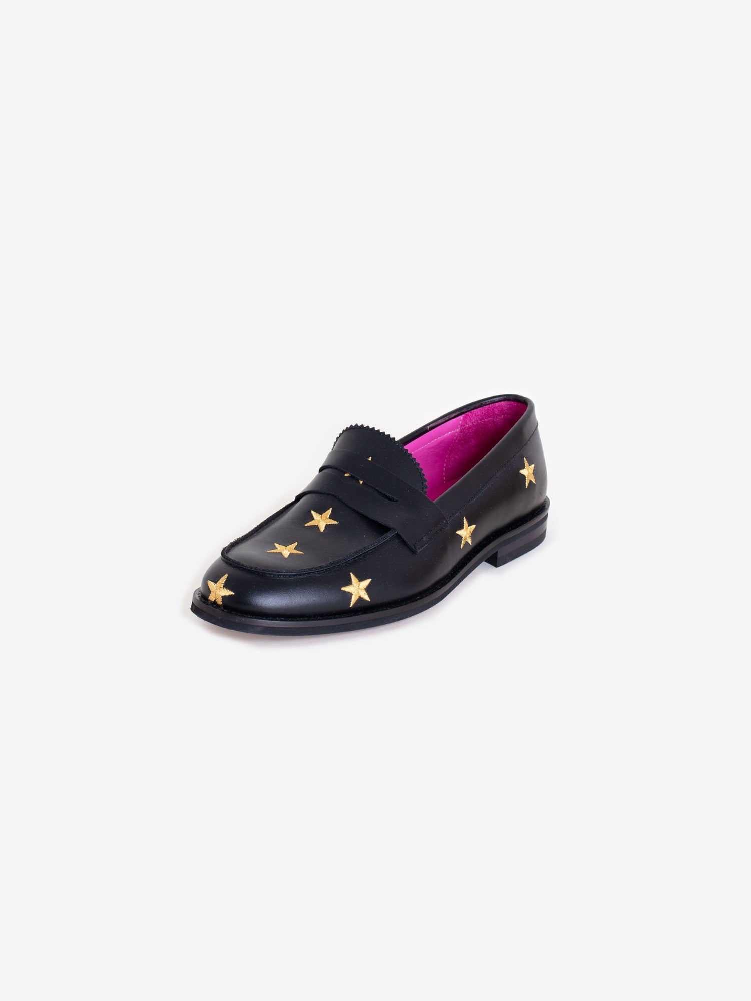 Leather Loafer/Black w/Stars - The BLVD