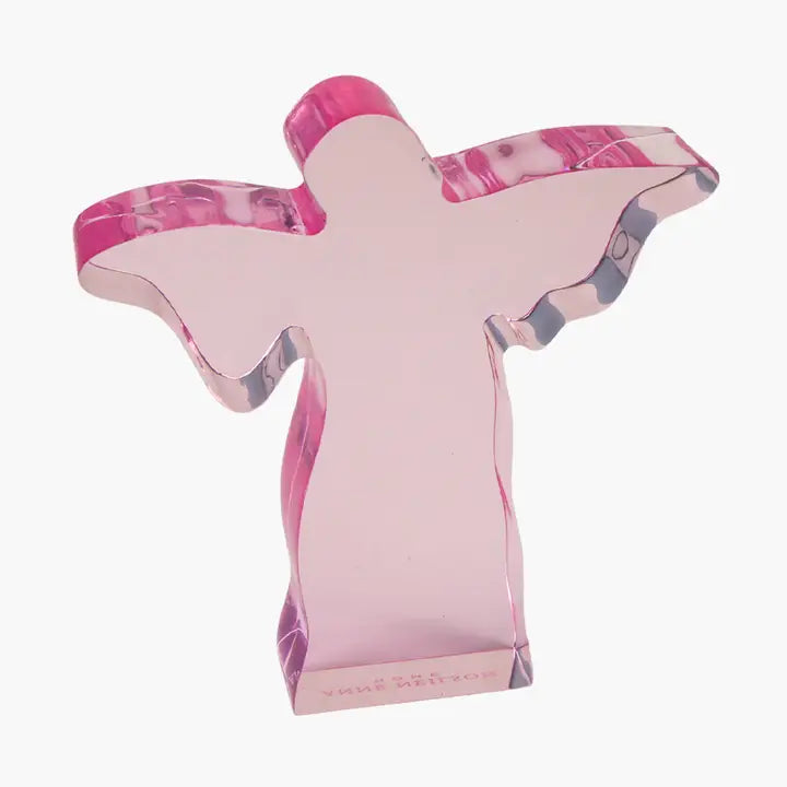 Small acrylic angel in pink product photo - BLVD Boutik