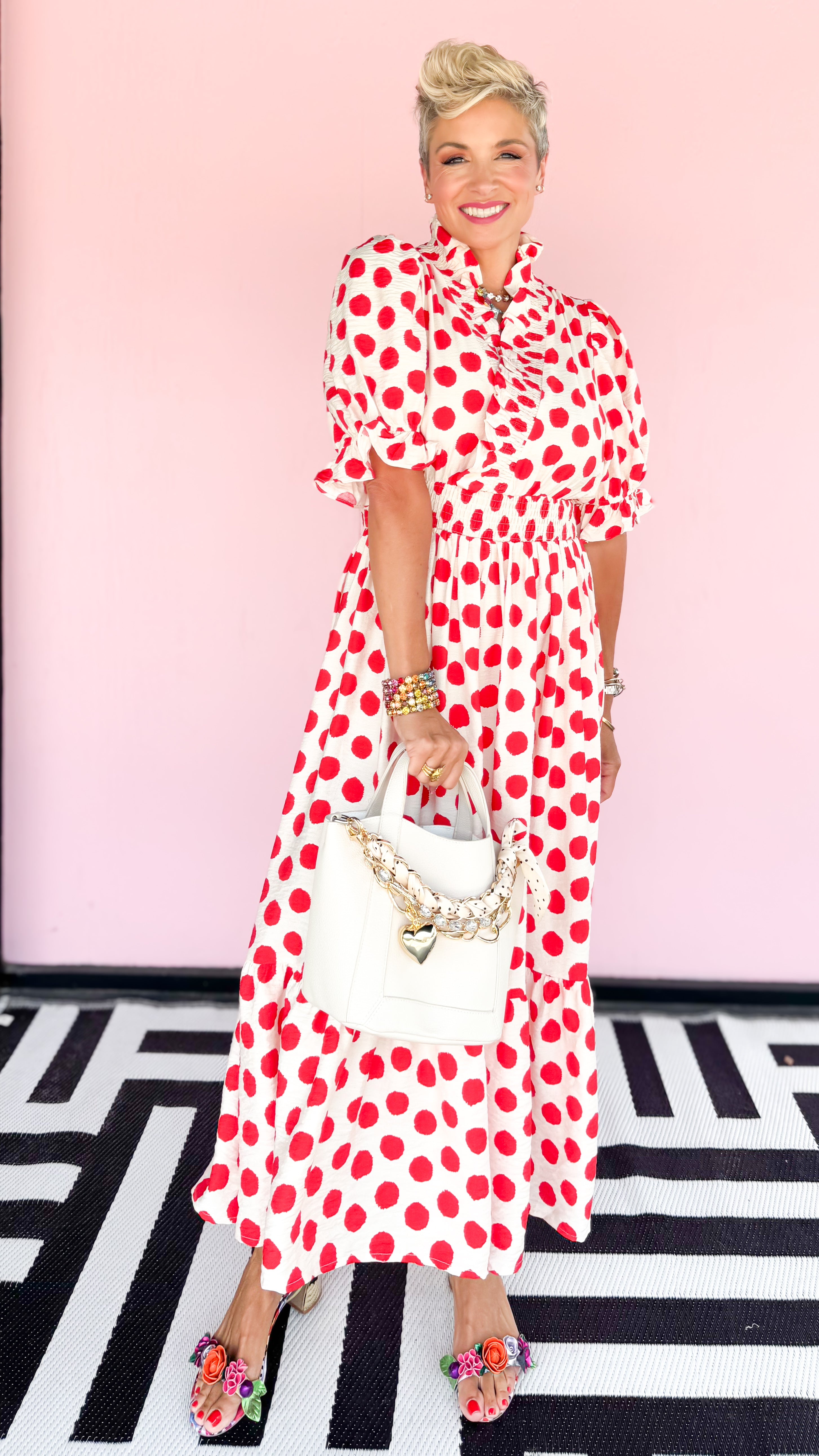 Polka Dot Maxi Dress/Red - The BLVD