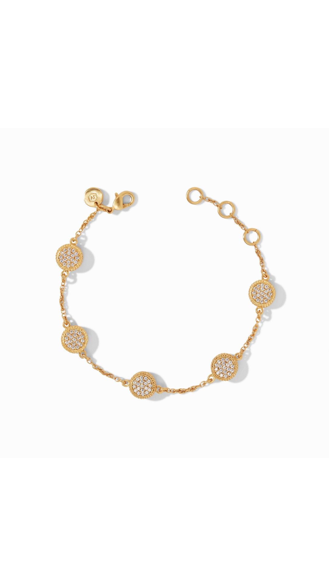 Julie Vos Windsor Delicate Bracelet in Pave Cubic Zirconia - detail