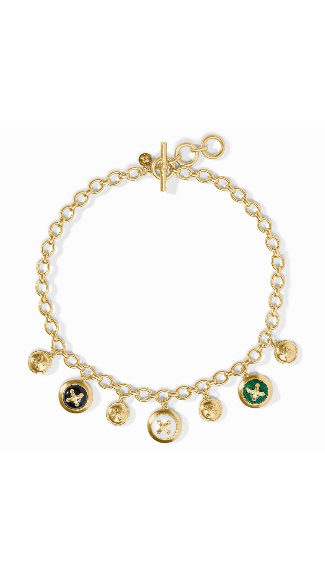 Julie Vos Essex Charm Necklace in Multi Stone - overhead